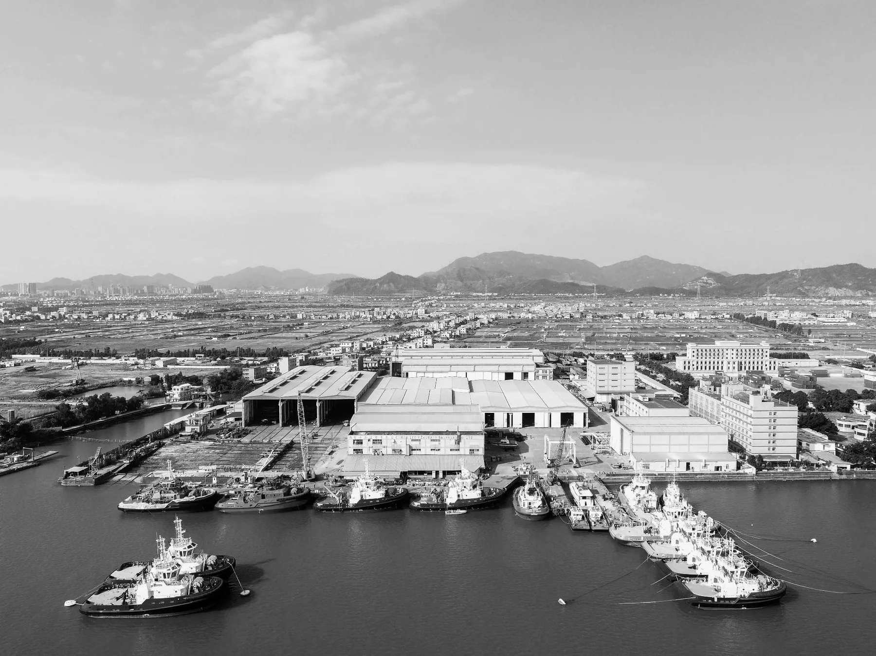 Aerial view of the Hin Lee shipyard