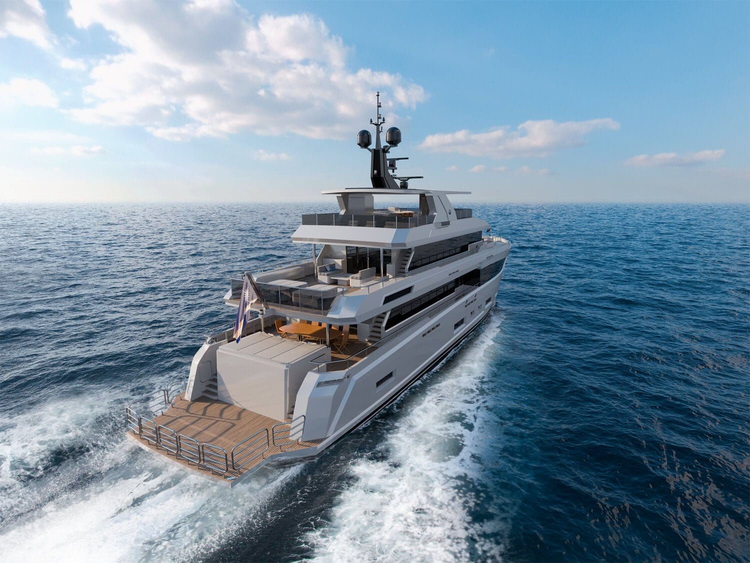 CLY_EX130_Exterior_004 The new Cheoy Lee 130 Explorer is built in compliance with Lloyds 100A1 SSC Yacht Mono G6 + LMC, UMS
