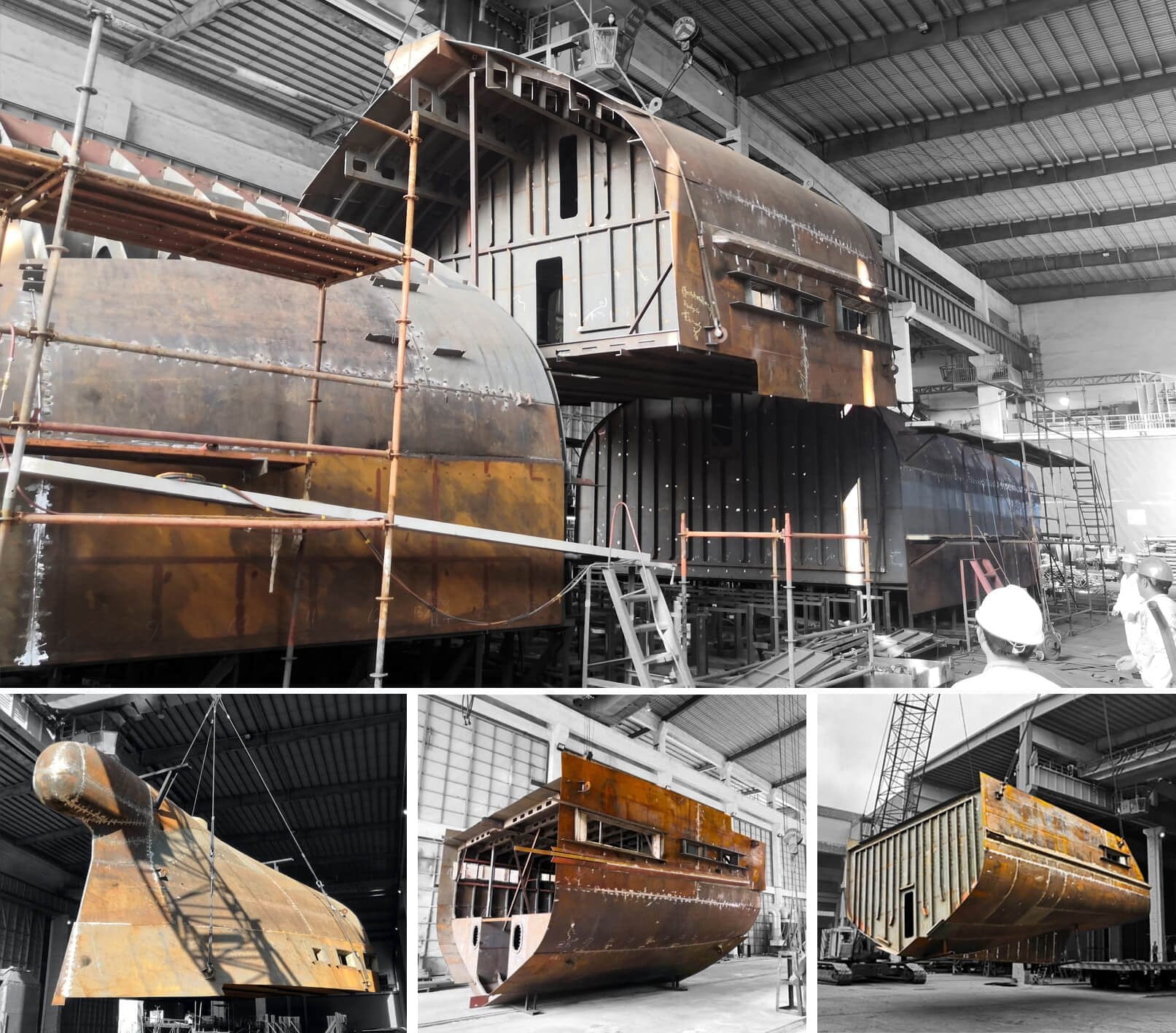 steel hull construction yacht 